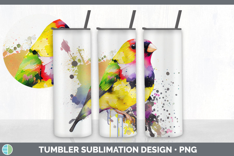 rainbow-goldfinch-tumbler-sublimation-bundle