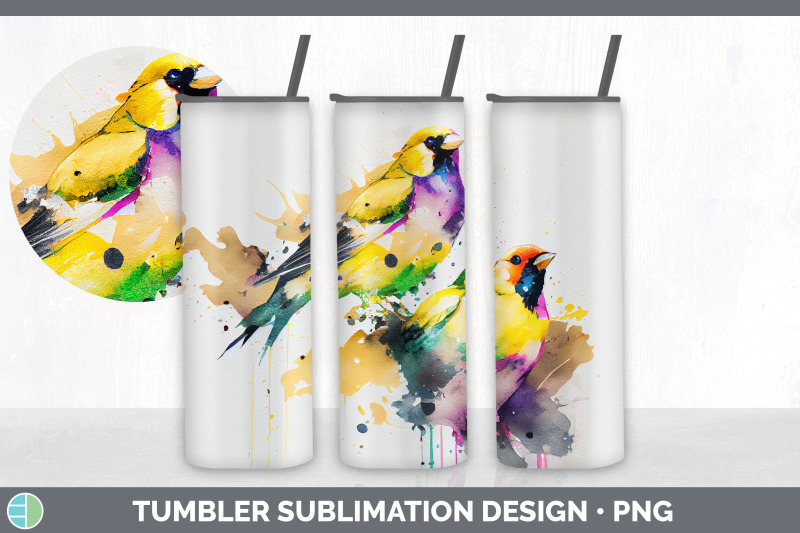 rainbow-goldfinch-tumbler-sublimation-bundle