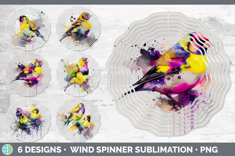 rainbow-goldfinch-wind-spinner-sublimation-designs-bundle