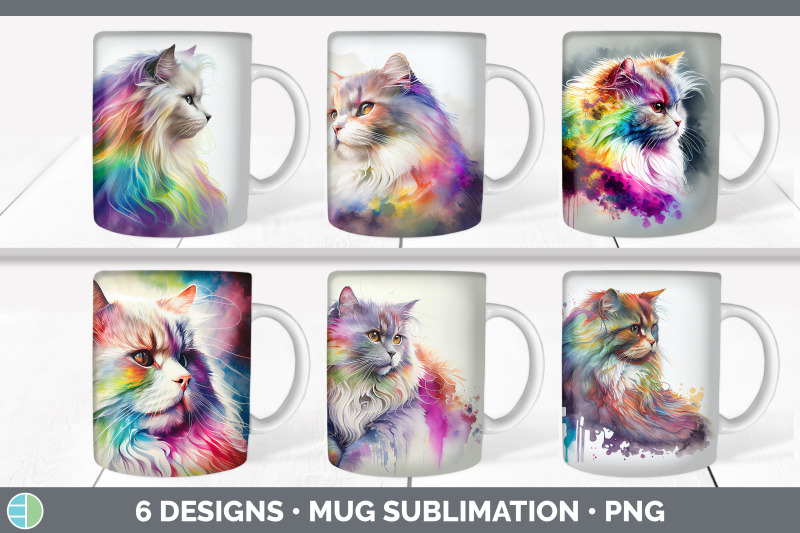 rainbow-angora-cat-mug-sublimation-coffee-cup-background-png