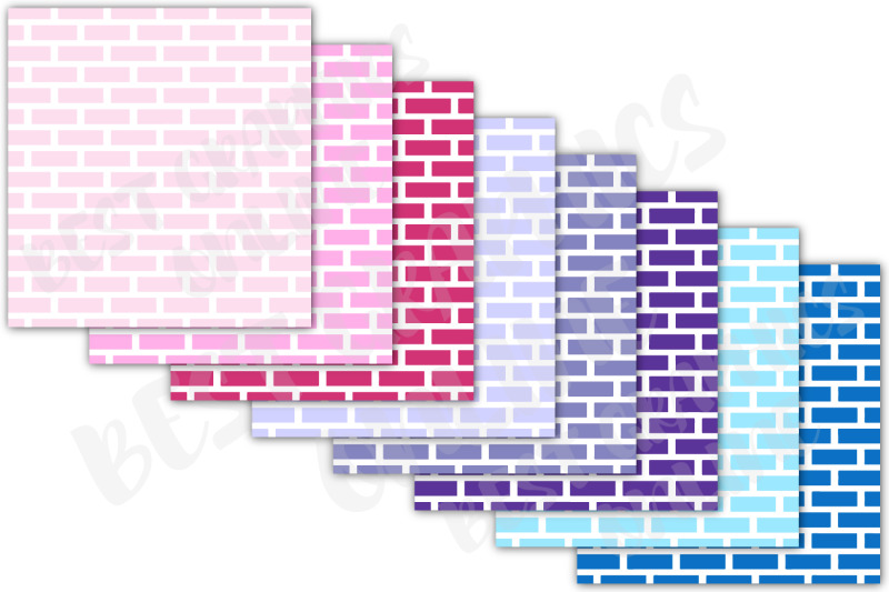 brick-wall-digital-backgrounds-rainbow-bricks-pattern-papers