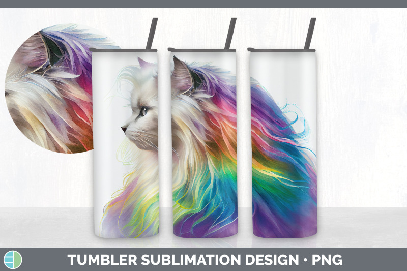 rainbow-angora-cat-tumbler-sublimation-bundle