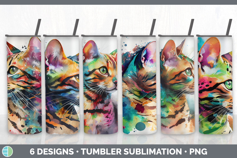 rainbow-bengal-cat-tumbler-sublimation-bundle