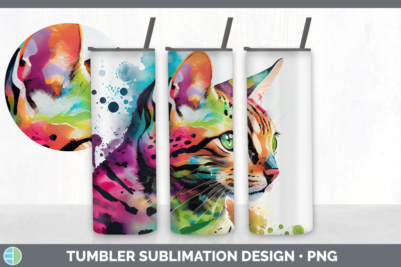 rainbow-bengal-cat-tumbler-sublimation-bundle