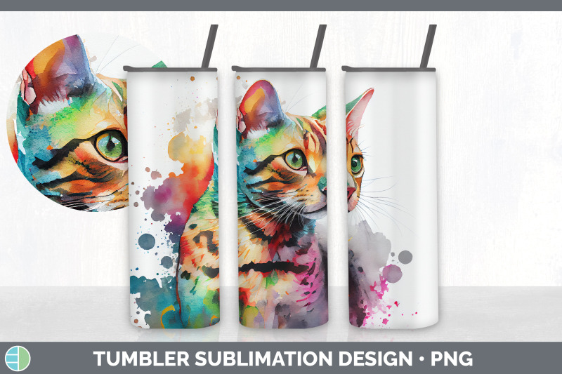 rainbow-bengal-cat-tumbler-sublimation-bundle