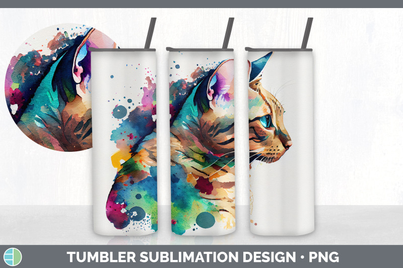 rainbow-bengal-cat-tumbler-sublimation-bundle