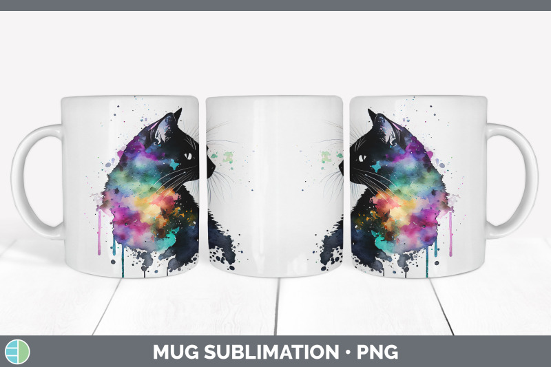 rainbow-black-cat-mug-sublimation-coffee-cup-background-png