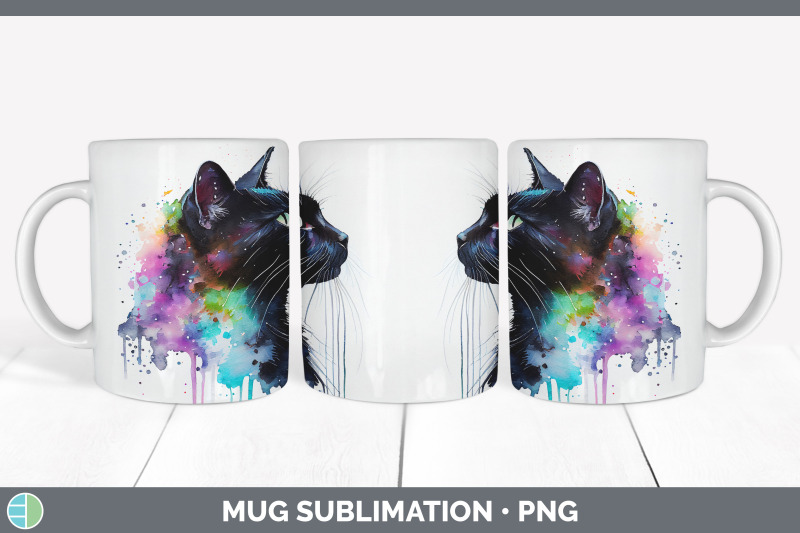 rainbow-black-cat-mug-sublimation-coffee-cup-background-png