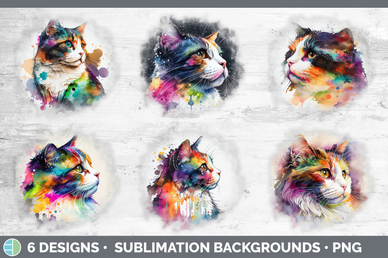 rainbow-calico-cat-background-grunge-sublimation-backgrounds