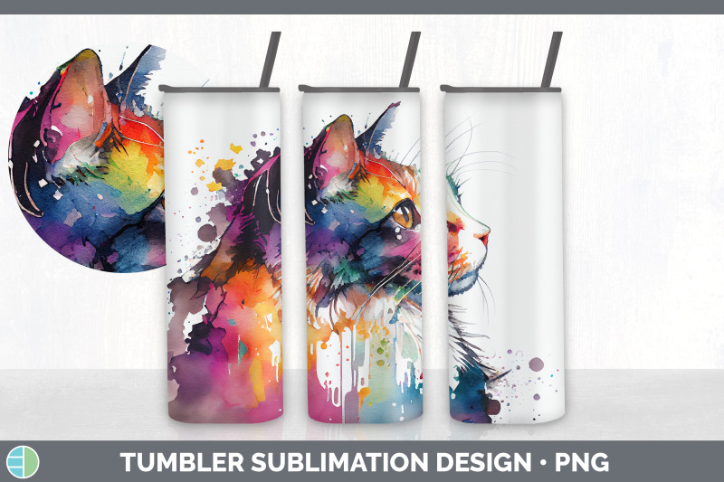 rainbow-calico-cat-tumbler-sublimation-bundle