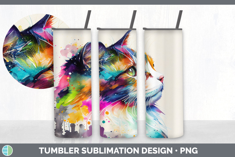 rainbow-calico-cat-tumbler-sublimation-bundle