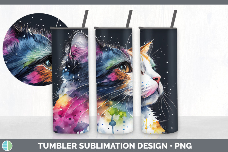 rainbow-calico-cat-tumbler-sublimation-bundle