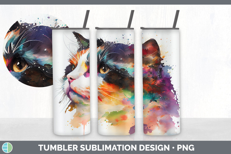 rainbow-calico-cat-tumbler-sublimation-bundle