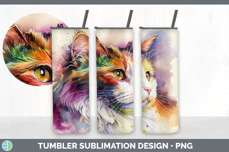 rainbow-calico-cat-tumbler-sublimation-bundle