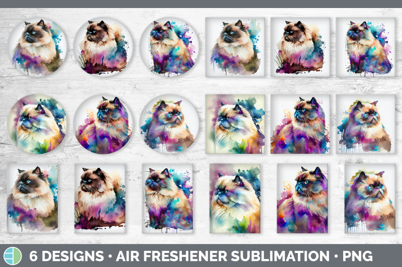 rainbow-himalayan-cat-air-freshener-sublimation-designs-bundle