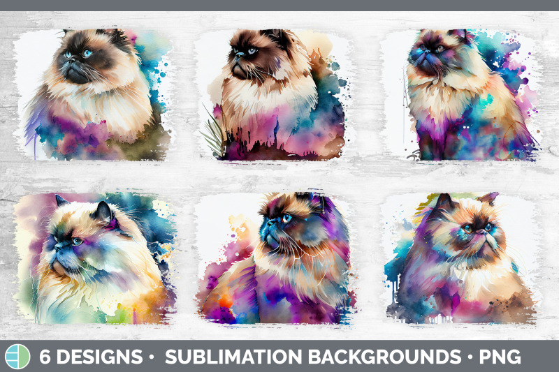 rainbow-himalayan-cat-distressed-sublimation-background-panel