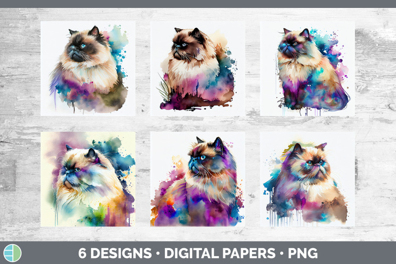 rainbow-himalayan-cat-backgrounds-digital-scrapbook-papers