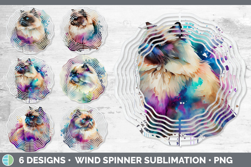 rainbow-himalayan-cat-wind-spinner-sublimation-designs-bundle