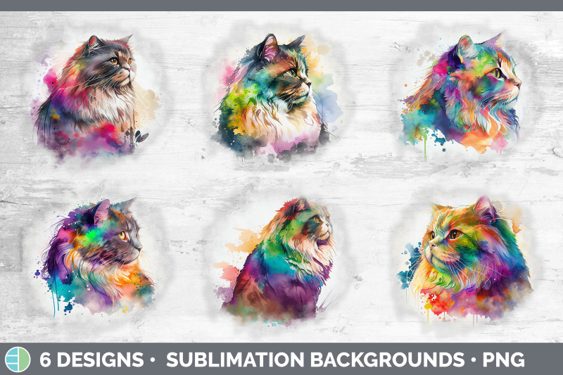 rainbow-maine-coon-cat-background-grunge-sublimation-backgrounds