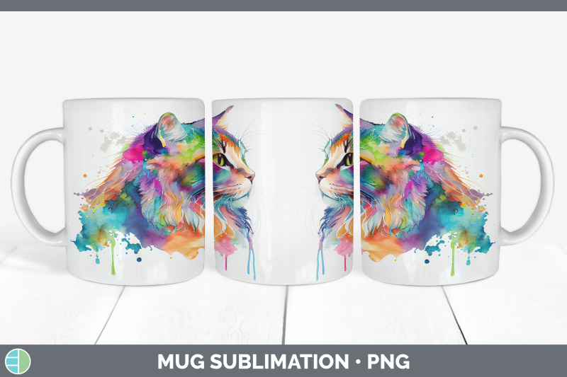 rainbow-maine-coon-cat-mug-sublimation-coffee-cup-background-png