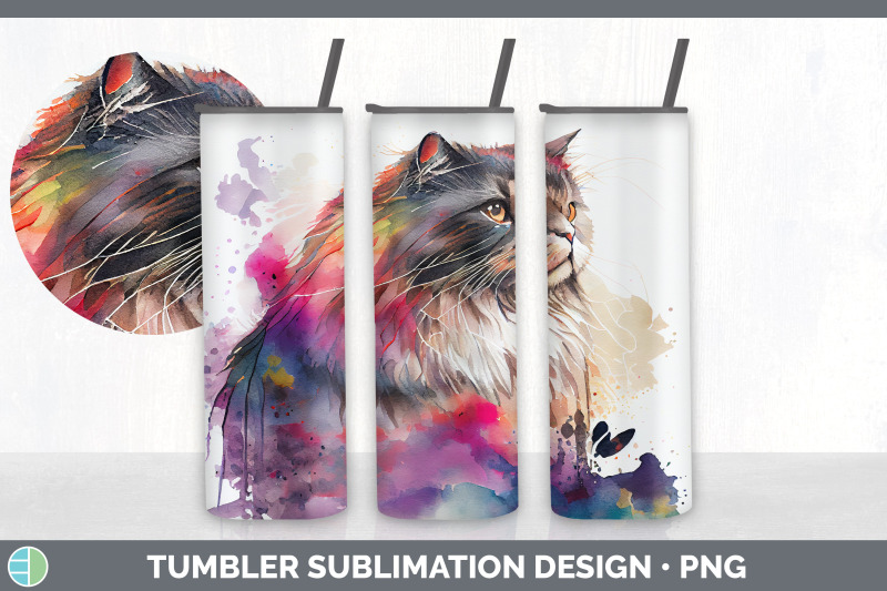 rainbow-maine-coon-cat-tumbler-sublimation-bundle