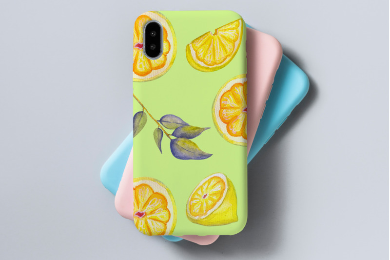 set-of-watercolor-lemons