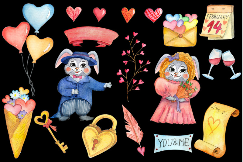 happy-valentines-day-watercolor-set