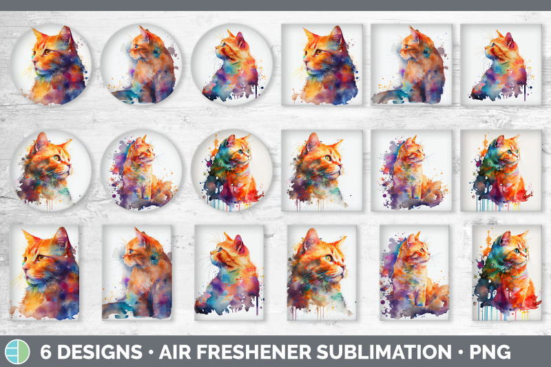 rainbow-orange-cat-air-freshener-sublimation-designs-bundle