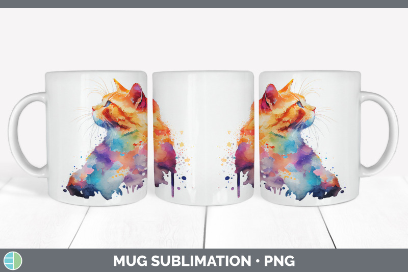 rainbow-orange-cat-mug-sublimation-coffee-cup-background-png