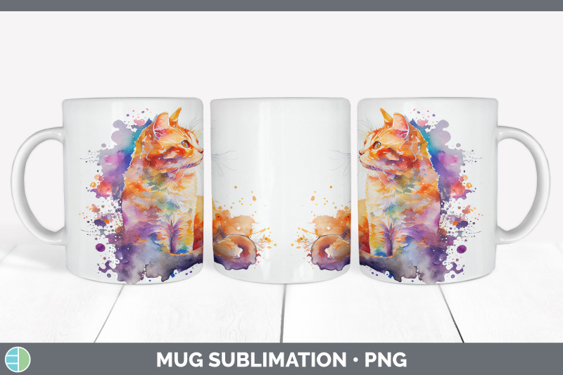 rainbow-orange-cat-mug-sublimation-coffee-cup-background-png