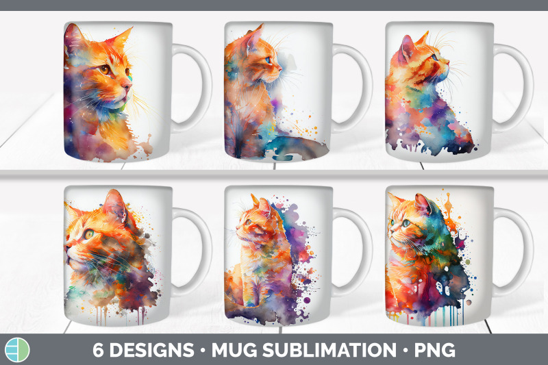 rainbow-orange-cat-mug-sublimation-coffee-cup-background-png