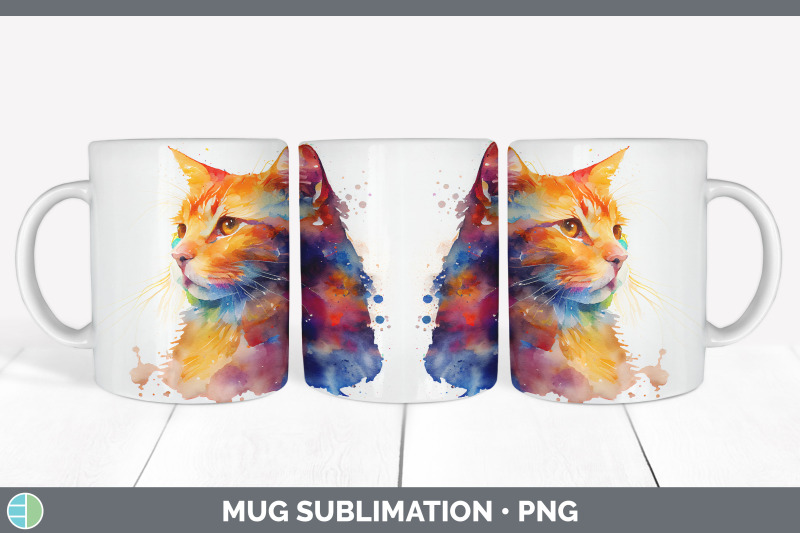 rainbow-orange-cat-mug-sublimation-coffee-cup-background-png