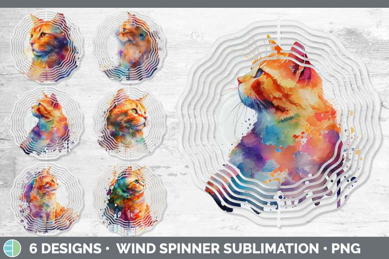 rainbow-orange-cat-wind-spinner-sublimation-designs-bundle