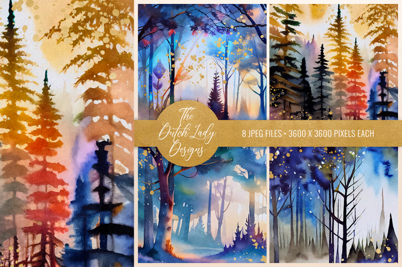 mystical-woods-watercolor-backgrounds