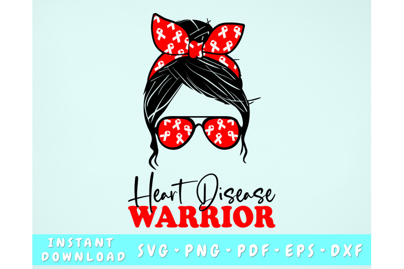 heart-disease-warrior-svg-png-heart-disease-messy-bun-svg