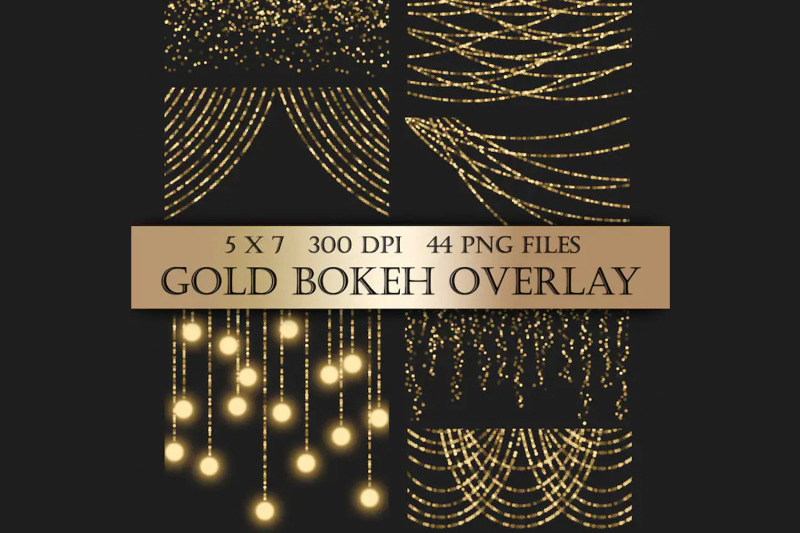 gold-bokeh-string-lights-digital-clipart-overlay-gold-bunting-fairy