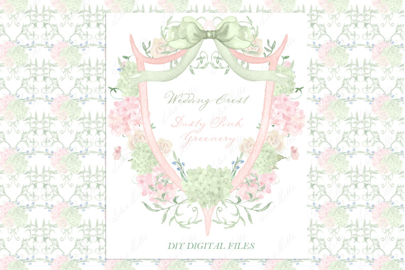 wedding-family-crest-diy-dusty-pink-greenery