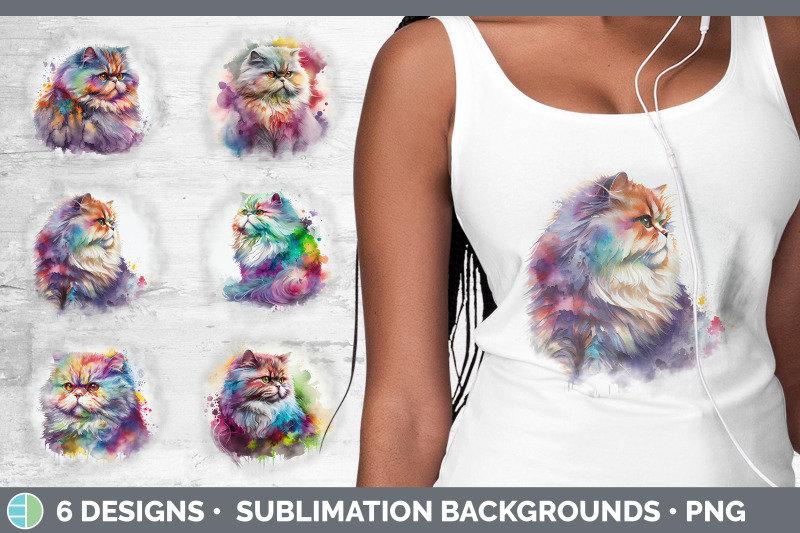 rainbow-persian-cat-background-grunge-sublimation-backgrounds