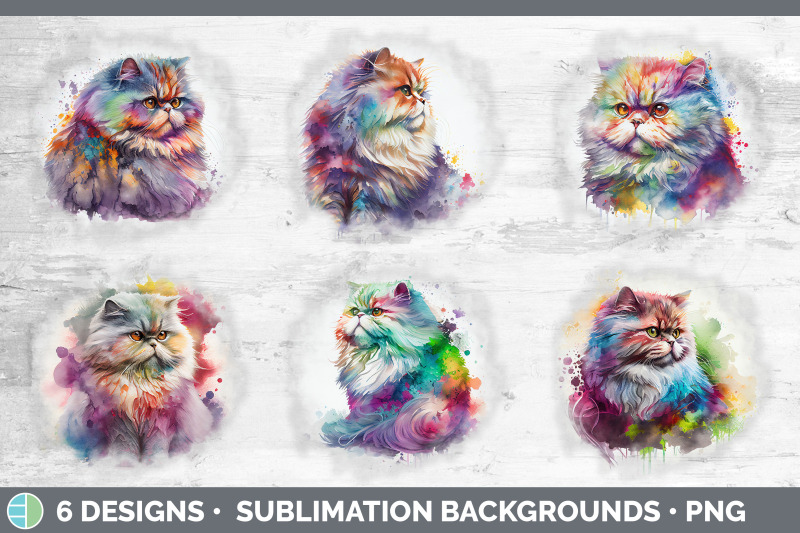 rainbow-persian-cat-background-grunge-sublimation-backgrounds