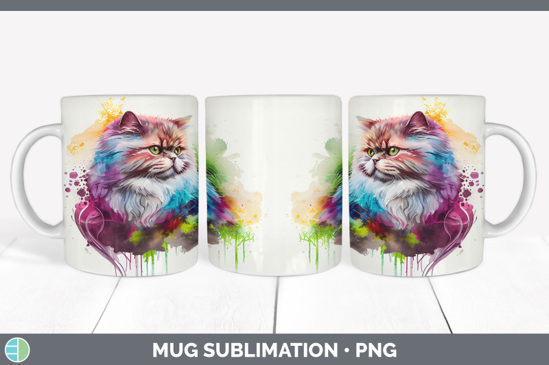 rainbow-persian-cat-mug-sublimation-coffee-cup-background-png