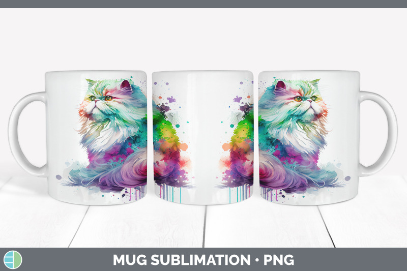 rainbow-persian-cat-mug-sublimation-coffee-cup-background-png