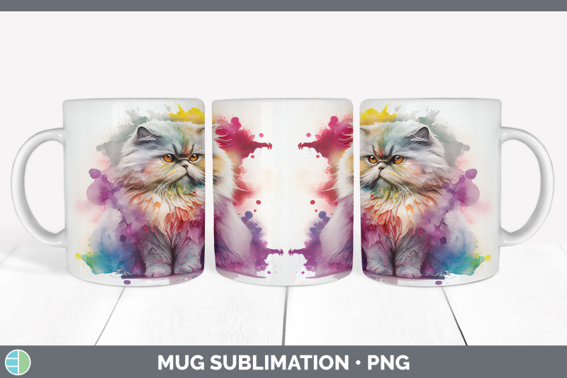 rainbow-persian-cat-mug-sublimation-coffee-cup-background-png