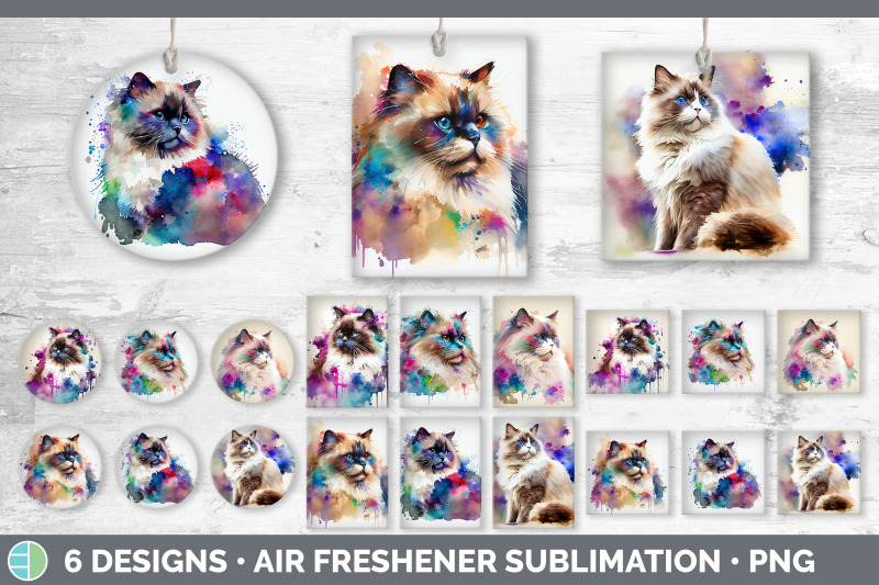 rainbow-ragdoll-cat-air-freshener-sublimation-designs-bundle