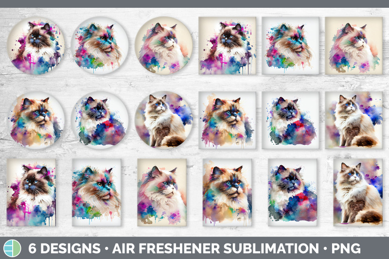 rainbow-ragdoll-cat-air-freshener-sublimation-designs-bundle