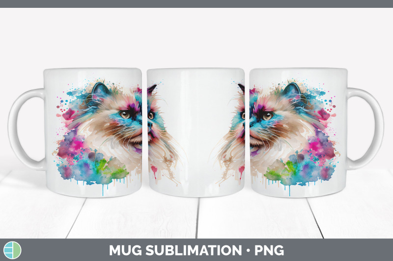 rainbow-ragdoll-cat-mug-sublimation-coffee-cup-background-png