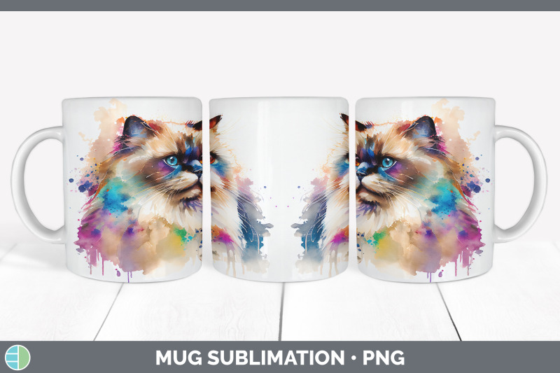 rainbow-ragdoll-cat-mug-sublimation-coffee-cup-background-png