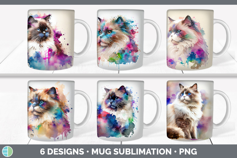 rainbow-ragdoll-cat-mug-sublimation-coffee-cup-background-png