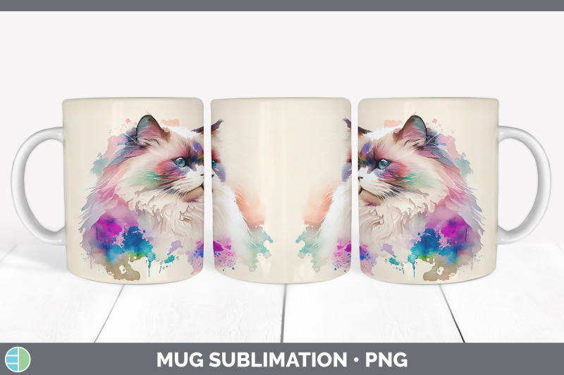 rainbow-ragdoll-cat-mug-sublimation-coffee-cup-background-png