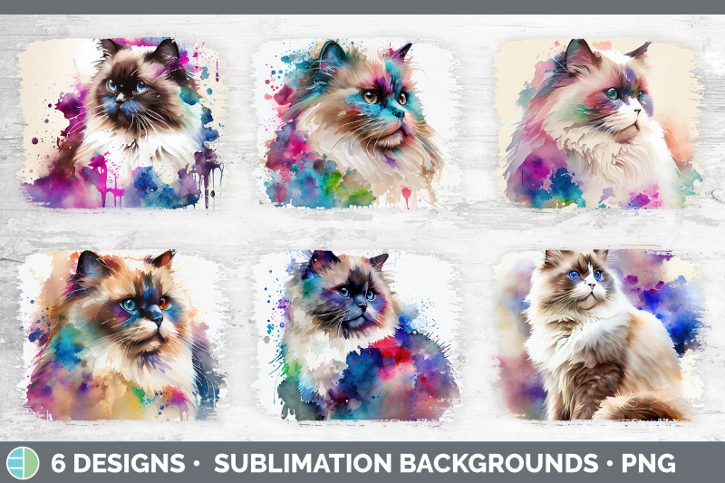 rainbow-ragdoll-cat-distressed-sublimation-background-panel