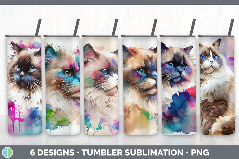 rainbow-ragdoll-cat-tumbler-sublimation-bundle